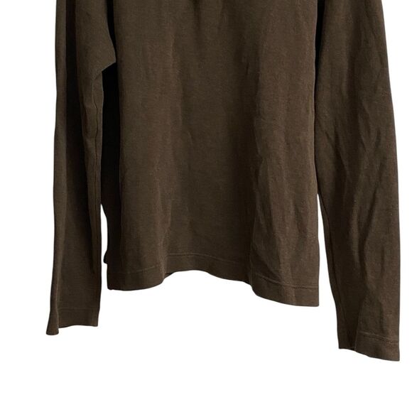 GAP Half-Zip Mock Neck Sweater Sweatshirt Men's Size M Brown Pullover Cotton - Picture 8 of 15